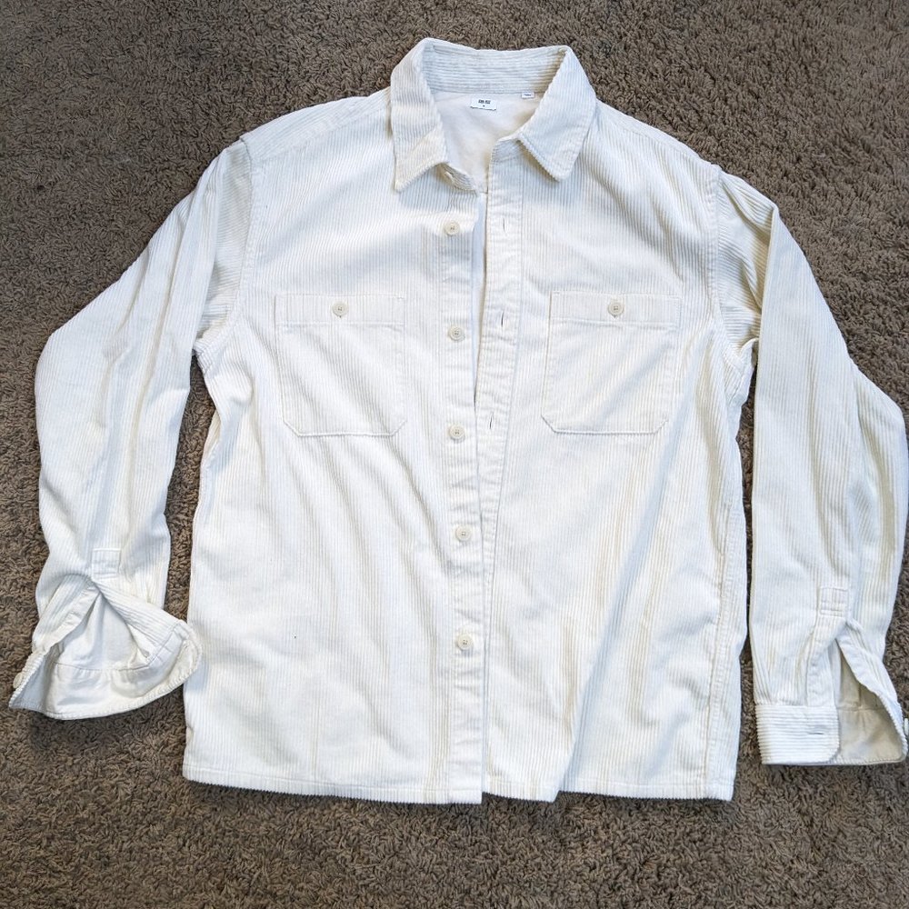 Uniqlo Corduroy LS Button Up (Cream)
